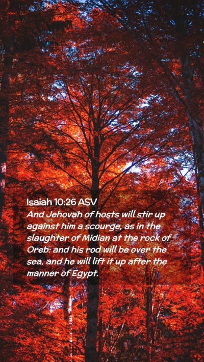 Picture 02 - Isaiah 10:26 ASV Mobile Phone Wallpaper - And Jehovah of hosts will stir up against him a - Mobile Bible Verse Wallpaper