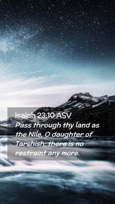 Picture 02 - Isaiah 23:10 ASV Mobile Phone Wallpaper - Pass through thy land as the Nile, O daughter of - Mobile Bible Verse Wallpaper