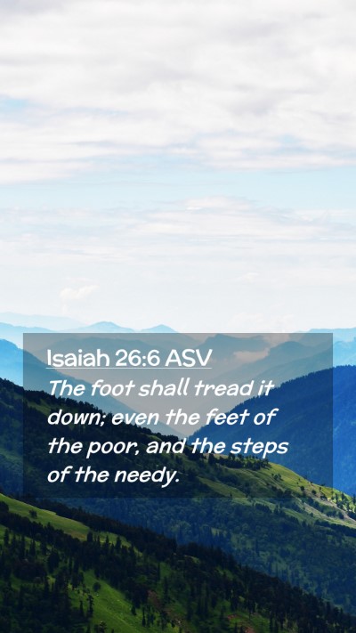 Picture 02 - Isaiah 26:6 ASV Mobile Phone Wallpaper - The foot shall tread it down; even the feet of - Mobile Bible Verse Wallpaper
