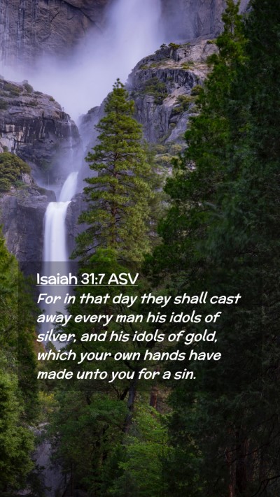 Picture 02 - Isaiah 31:7 ASV Mobile Phone Wallpaper - For in that day they shall cast away every man - Mobile Bible Verse Wallpaper