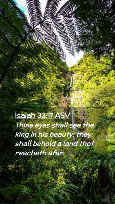Picture 02 - Isaiah 33:17 ASV Mobile Phone Wallpaper - Thine eyes shall see the king in his beauty: they - Mobile Bible Verse Wallpaper