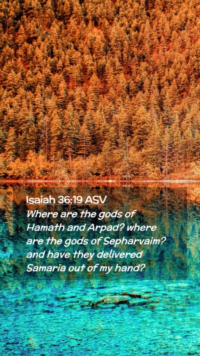 Picture 02 - Isaiah 36:19 ASV Mobile Phone Wallpaper - Where are the gods of Hamath and Arpad? where are - Mobile Bible Verse Wallpaper
