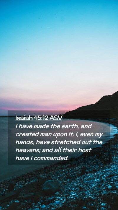 Picture 02 - Isaiah 45:12 ASV Mobile Phone Wallpaper - I have made the earth, and created man upon it: - Mobile Bible Verse Wallpaper