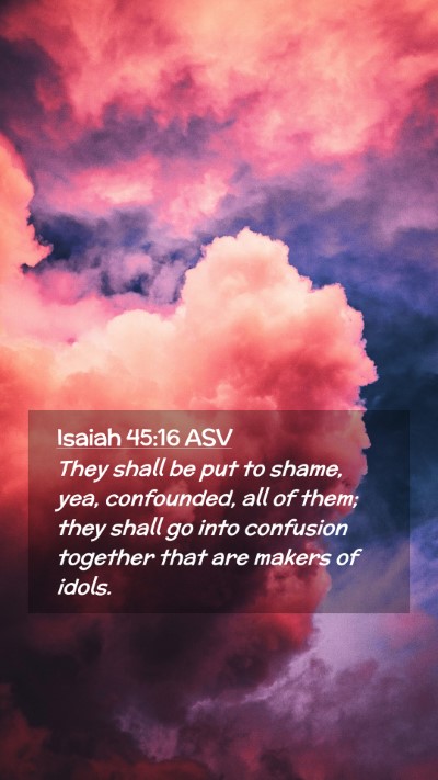 Picture 02 - Isaiah 45:16 ASV Mobile Phone Wallpaper - They shall be put to shame, yea, confounded, all - Mobile Bible Verse Wallpaper