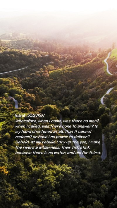 Picture 02 - Isaiah 50:2 ASV Mobile Phone Wallpaper - Wherefore, when I came, was there no man? when I - Mobile Bible Verse Wallpaper