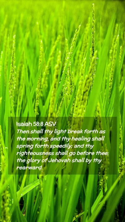Picture 02 - Isaiah 58:8 ASV Mobile Phone Wallpaper - Then shall thy light break forth as the morning, - Mobile Bible Verse Wallpaper