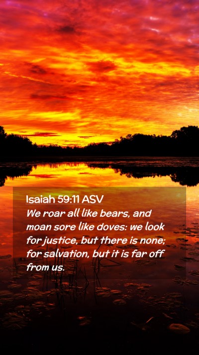 Picture 02 - Isaiah 59:11 ASV Mobile Phone Wallpaper - We roar all like bears, and moan sore like doves: - Mobile Bible Verse Wallpaper