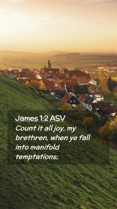 Picture 02 - James 1:2 ASV Mobile Phone Wallpaper - Count it all joy, my brethren, when ye fall into - Mobile Bible Verse Wallpaper