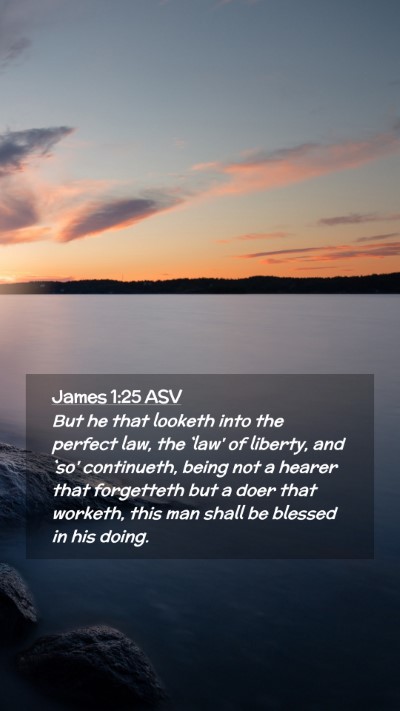 Picture 02 - James 1:25 ASV Mobile Phone Wallpaper - But he that looketh into the perfect law, the - Mobile Bible Verse Wallpaper
