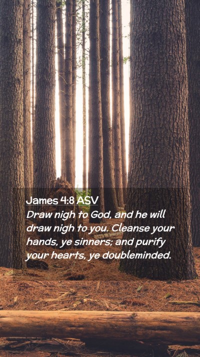 Picture 02 - James 4:8 ASV Mobile Phone Wallpaper - Draw nigh to God, and he will draw nigh to you. - Mobile Bible Verse Wallpaper