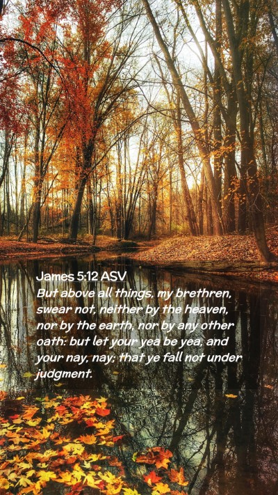 Picture 02 - James 5:12 ASV Mobile Phone Wallpaper - But above all things, my brethren, swear not, - Mobile Bible Verse Wallpaper