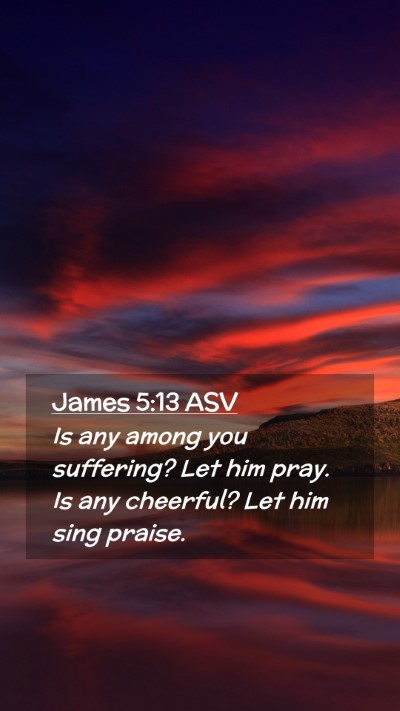Picture 02 - James 5:13 ASV Mobile Phone Wallpaper - Is any among you suffering? Let him pray. Is any - Mobile Bible Verse Wallpaper