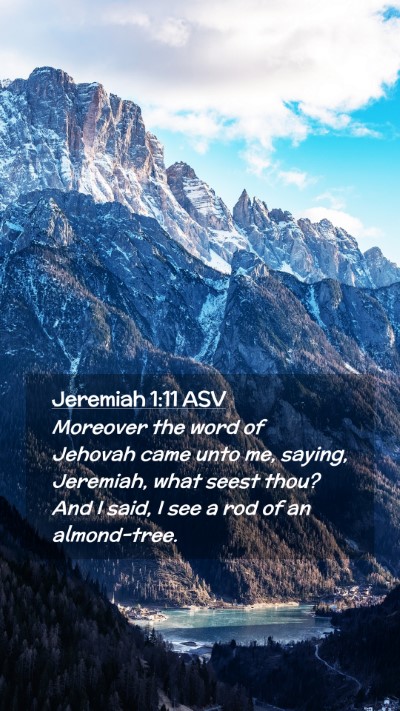 Picture 02 - Jeremiah 1:11 ASV Mobile Phone Wallpaper - Moreover the word of Jehovah came unto me, - Mobile Bible Verse Wallpaper