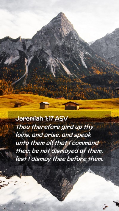 Picture 02 - Jeremiah 1:17 ASV Mobile Phone Wallpaper - Thou therefore gird up thy loins, and arise, and - Mobile Bible Verse Wallpaper