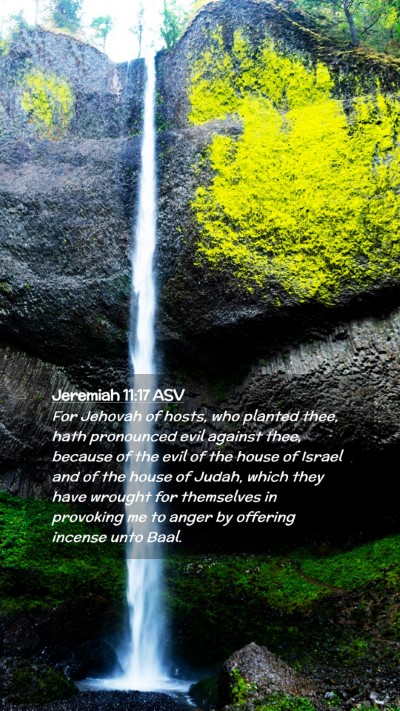 Picture 02 - Jeremiah 11:17 ASV Mobile Phone Wallpaper - For Jehovah of hosts, who planted thee, hath - Mobile Bible Verse Wallpaper