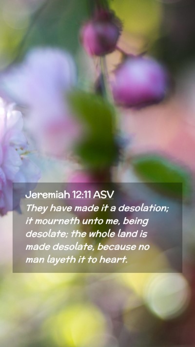 Picture 02 - Jeremiah 12:11 ASV Mobile Phone Wallpaper - They have made it a desolation; it mourneth unto - Mobile Bible Verse Wallpaper