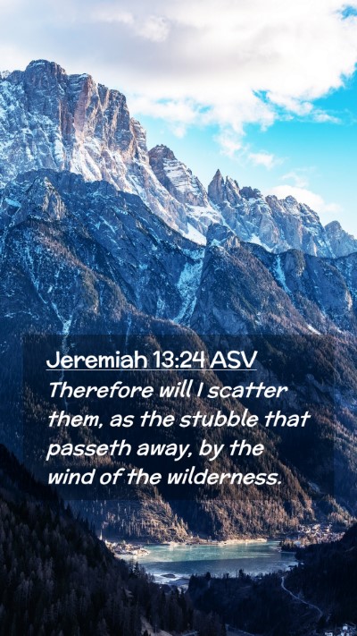 Picture 02 - Jeremiah 13:24 ASV Mobile Phone Wallpaper - Therefore will I scatter them, as the stubble - Mobile Bible Verse Wallpaper