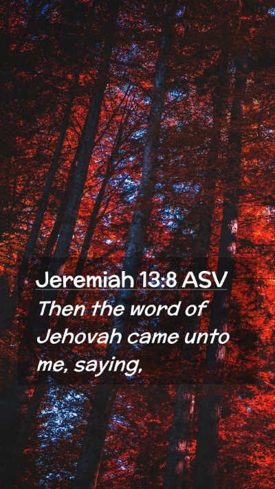 Picture 02 - Jeremiah 13:8 ASV Mobile Phone Wallpaper - Then the word of Jehovah came unto me, - Mobile Bible Verse Wallpaper