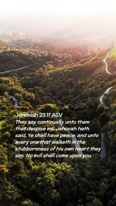 Picture 02 - Jeremiah 23:17 ASV Mobile Phone Wallpaper - They say continually unto them that despise me, - Mobile Bible Verse Wallpaper