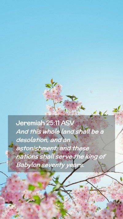 Picture 02 - Jeremiah 25:11 ASV Mobile Phone Wallpaper - And this whole land shall be a desolation, and an - Mobile Bible Verse Wallpaper