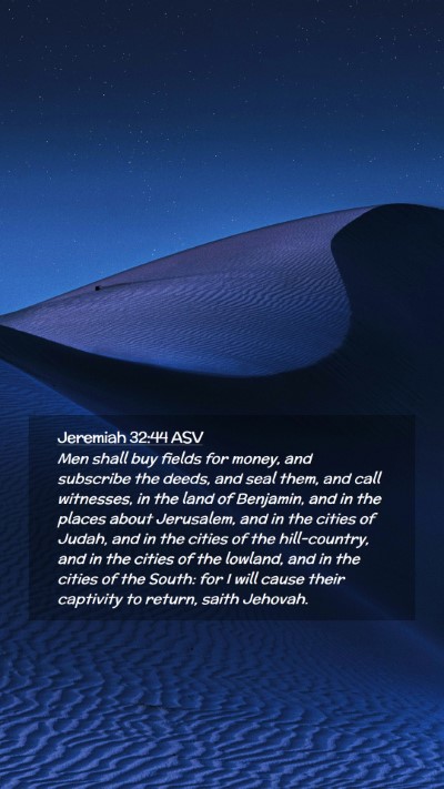 Picture 02 - Jeremiah 32:44 ASV Mobile Phone Wallpaper - Men shall buy fields for money, and subscribe the - Mobile Bible Verse Wallpaper