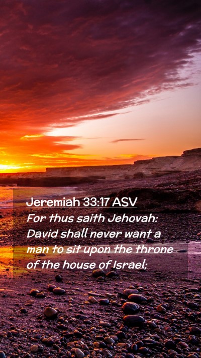 Picture 02 - Jeremiah 33:17 ASV Mobile Phone Wallpaper - For thus saith Jehovah: David shall never want a - Mobile Bible Verse Wallpaper