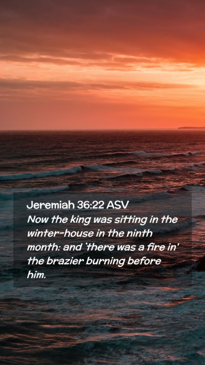 Picture 02 - Jeremiah 36:22 ASV Mobile Phone Wallpaper - Now the king was sitting in the winter-house in - Mobile Bible Verse Wallpaper
