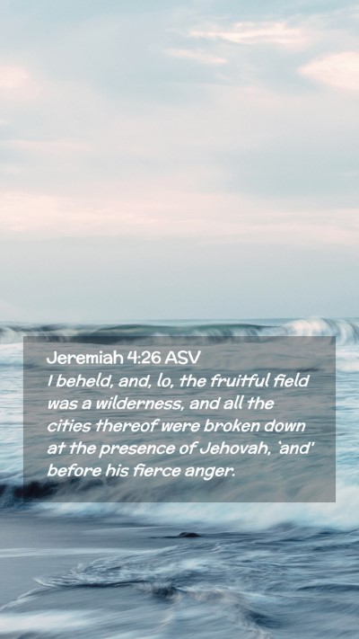 Picture 02 - Jeremiah 4:26 ASV Mobile Phone Wallpaper - I beheld, and, lo, the fruitful field was a - Mobile Bible Verse Wallpaper