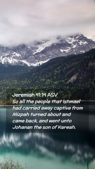 Picture 02 - Jeremiah 41:14 ASV Mobile Phone Wallpaper - So all the people that Ishmael had carried away - Mobile Bible Verse Wallpaper