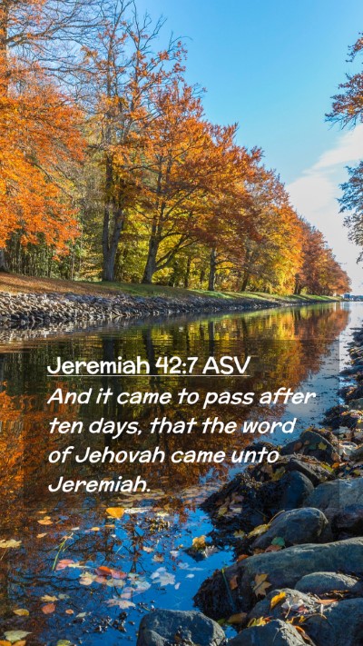 Picture 02 - Jeremiah 42:7 ASV Mobile Phone Wallpaper - And it came to pass after ten days, that the word - Mobile Bible Verse Wallpaper