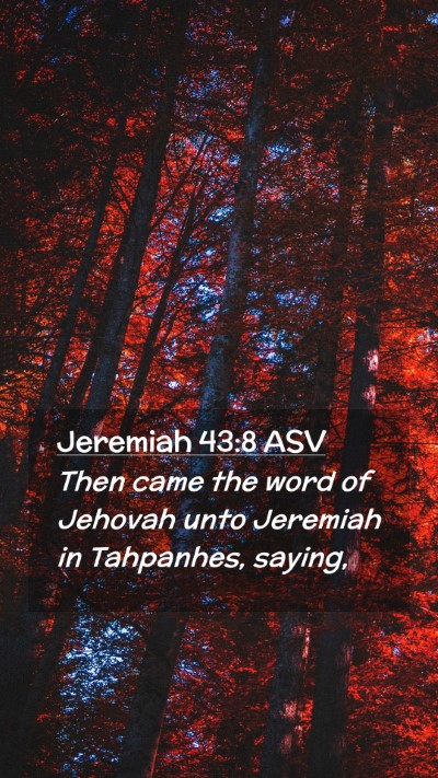 Picture 02 - Jeremiah 43:8 ASV Mobile Phone Wallpaper - Then came the word of Jehovah unto Jeremiah in - Mobile Bible Verse Wallpaper