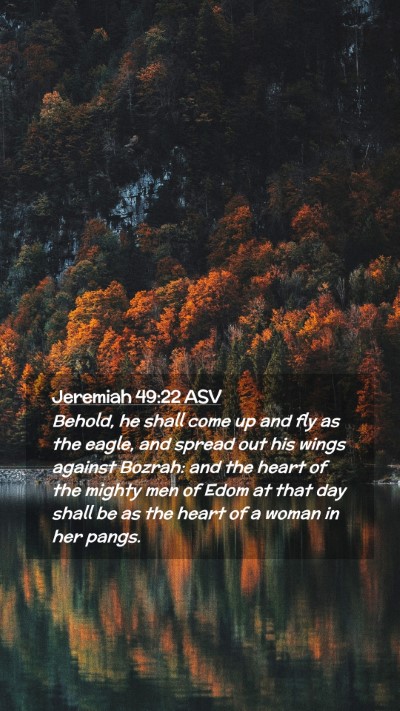 Picture 02 - Jeremiah 49:22 ASV Mobile Phone Wallpaper - Behold, he shall come up and fly as the eagle, - Mobile Bible Verse Wallpaper
