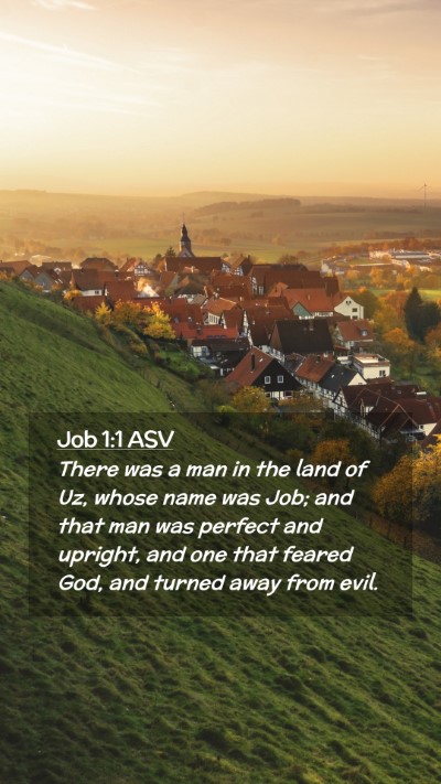Picture 02 - Job 1:1 ASV Mobile Phone Wallpaper - There was a man in the land of Uz, whose name was - Mobile Bible Verse Wallpaper