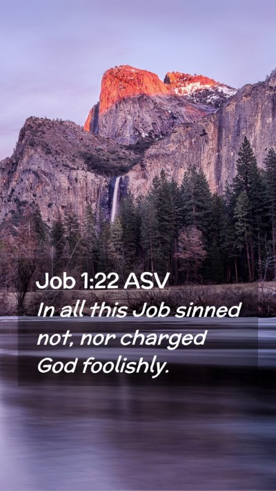 Picture 02 - Job 1:22 ASV Mobile Phone Wallpaper - In all this Job sinned not, nor charged God - Mobile Bible Verse Wallpaper