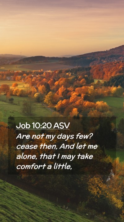 Picture 02 - Job 10:20 ASV Mobile Phone Wallpaper - Are not my days few? cease then, And let me - Mobile Bible Verse Wallpaper