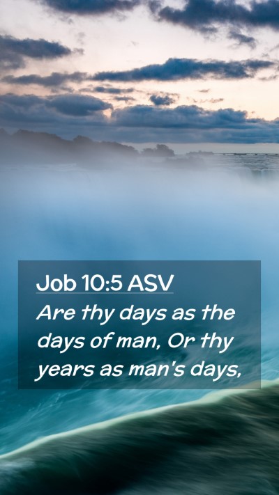 Picture 02 - Job 10:5 ASV Mobile Phone Wallpaper - Are thy days as the days of man, Or thy years as - Mobile Bible Verse Wallpaper