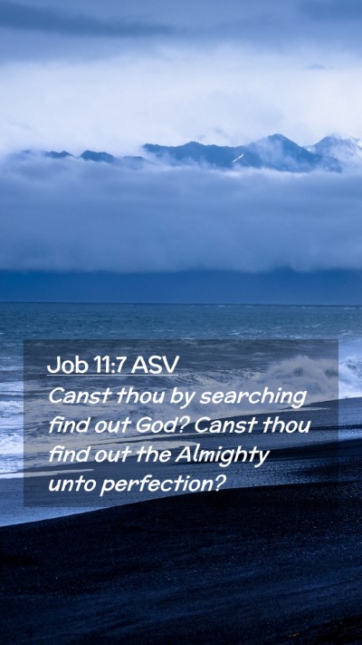 Picture 02 - Job 11:7 ASV Mobile Phone Wallpaper - Canst thou by searching find out God? Canst thou - Mobile Bible Verse Wallpaper