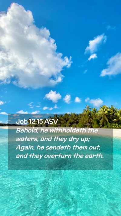 Picture 02 - Job 12:15 ASV Mobile Phone Wallpaper - Behold, he withholdeth the waters, and they dry - Mobile Bible Verse Wallpaper