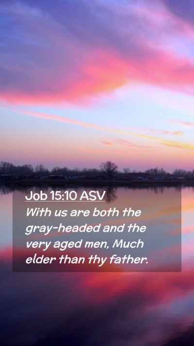 Picture 02 - Job 15:10 ASV Mobile Phone Wallpaper - With us are both the gray-headed and the very - Mobile Bible Verse Wallpaper