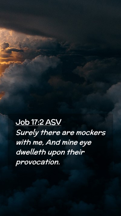 Picture 02 - Job 17:2 ASV Mobile Phone Wallpaper - Surely there are mockers with me, And mine eye - Mobile Bible Verse Wallpaper