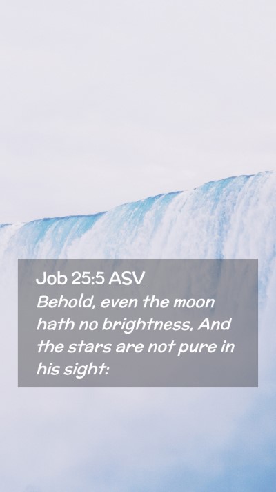 Picture 02 - Job 25:5 ASV Mobile Phone Wallpaper - Behold, even the moon hath no brightness, And the - Mobile Bible Verse Wallpaper