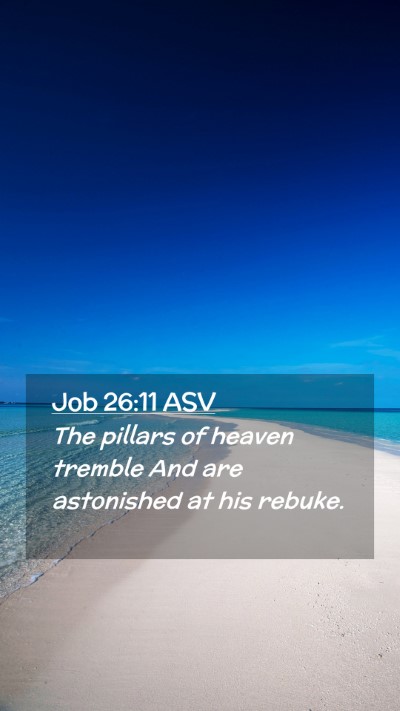 Picture 02 - Job 26:11 ASV Mobile Phone Wallpaper - The pillars of heaven tremble And are astonished - Mobile Bible Verse Wallpaper