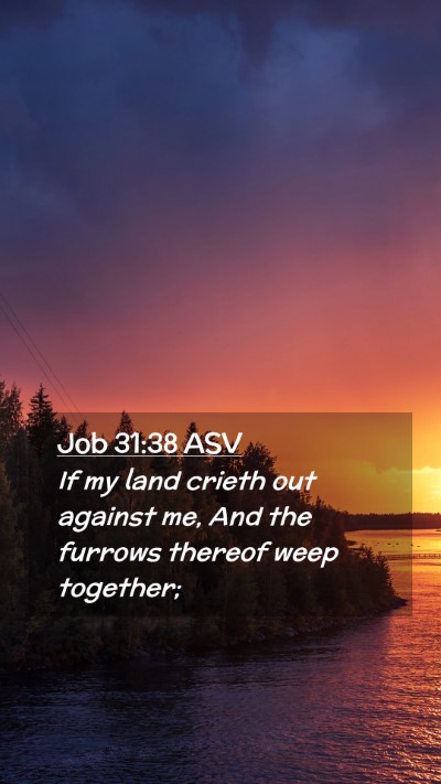 Picture 02 - Job 31:38 ASV Mobile Phone Wallpaper - If my land crieth out against me, And the furrows - Mobile Bible Verse Wallpaper