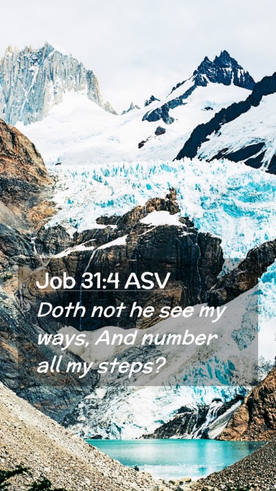 Picture 02 - Job 31:4 ASV Mobile Phone Wallpaper - Doth not he see my ways, And number all my - Mobile Bible Verse Wallpaper
