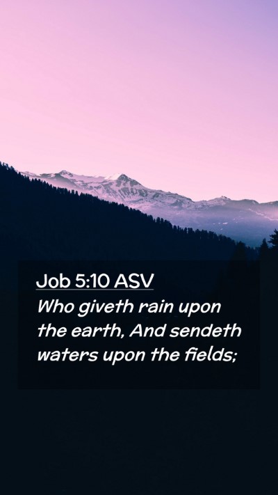 Picture 02 - Job 5:10 ASV Mobile Phone Wallpaper - Who giveth rain upon the earth, And sendeth - Mobile Bible Verse Wallpaper