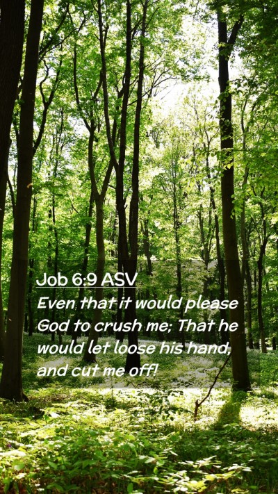 Picture 02 - Job 6:9 ASV Mobile Phone Wallpaper - Even that it would please God to crush me; That - Mobile Bible Verse Wallpaper