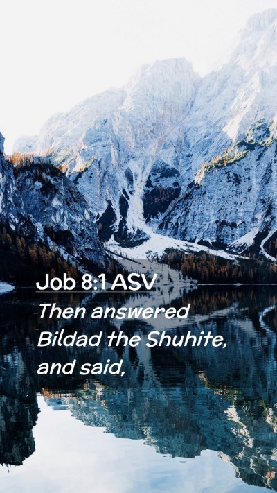 Picture 02 - Job 8:1 ASV Mobile Phone Wallpaper - Then answered Bildad the Shuhite, and - Mobile Bible Verse Wallpaper