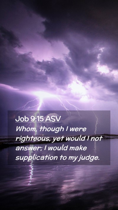 Picture 02 - Job 9:15 ASV Mobile Phone Wallpaper - Whom, though I were righteous, yet would I not - Mobile Bible Verse Wallpaper