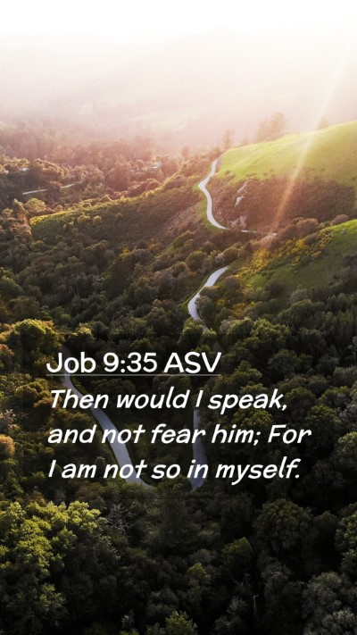 Picture 02 - Job 9:35 ASV Mobile Phone Wallpaper - Then would I speak, and not fear him; For I am - Mobile Bible Verse Wallpaper