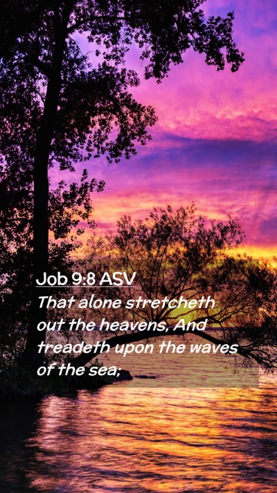 Picture 02 - Job 9:8 ASV Mobile Phone Wallpaper - That alone stretcheth out the heavens, And - Mobile Bible Verse Wallpaper